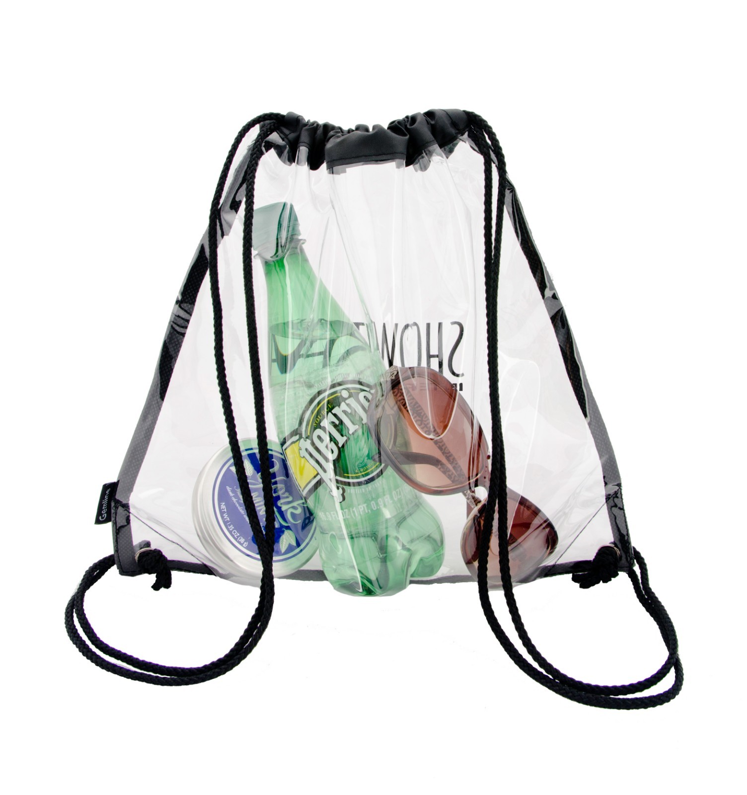 Custom Transparent Clear Event Security Stadium Drawstring Bag Monogram Name