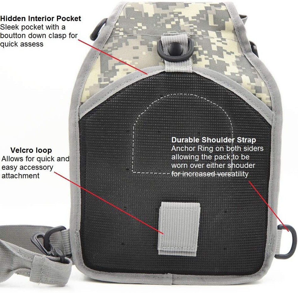 Tactical Single Shoulder Pack Crossbody Military Backpack Molle Sling Backpack
