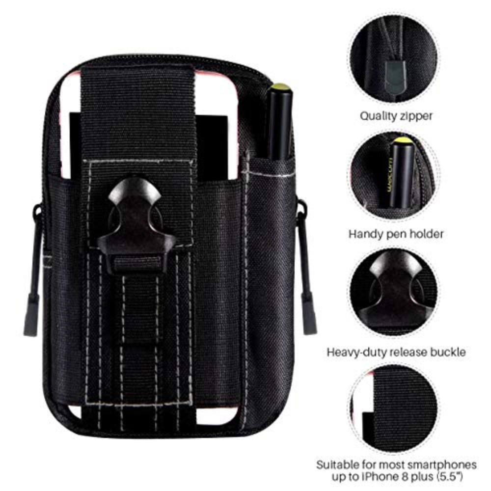Tactical Compact Water-Resistant Pack Molle EDC Organizer Pouch Small Waist Bag