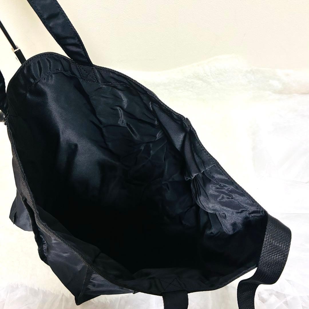 Authentic PORTER Yoshida Kaban Reversible Tote Bag Black Nylon 33cm x 34cm x 10c