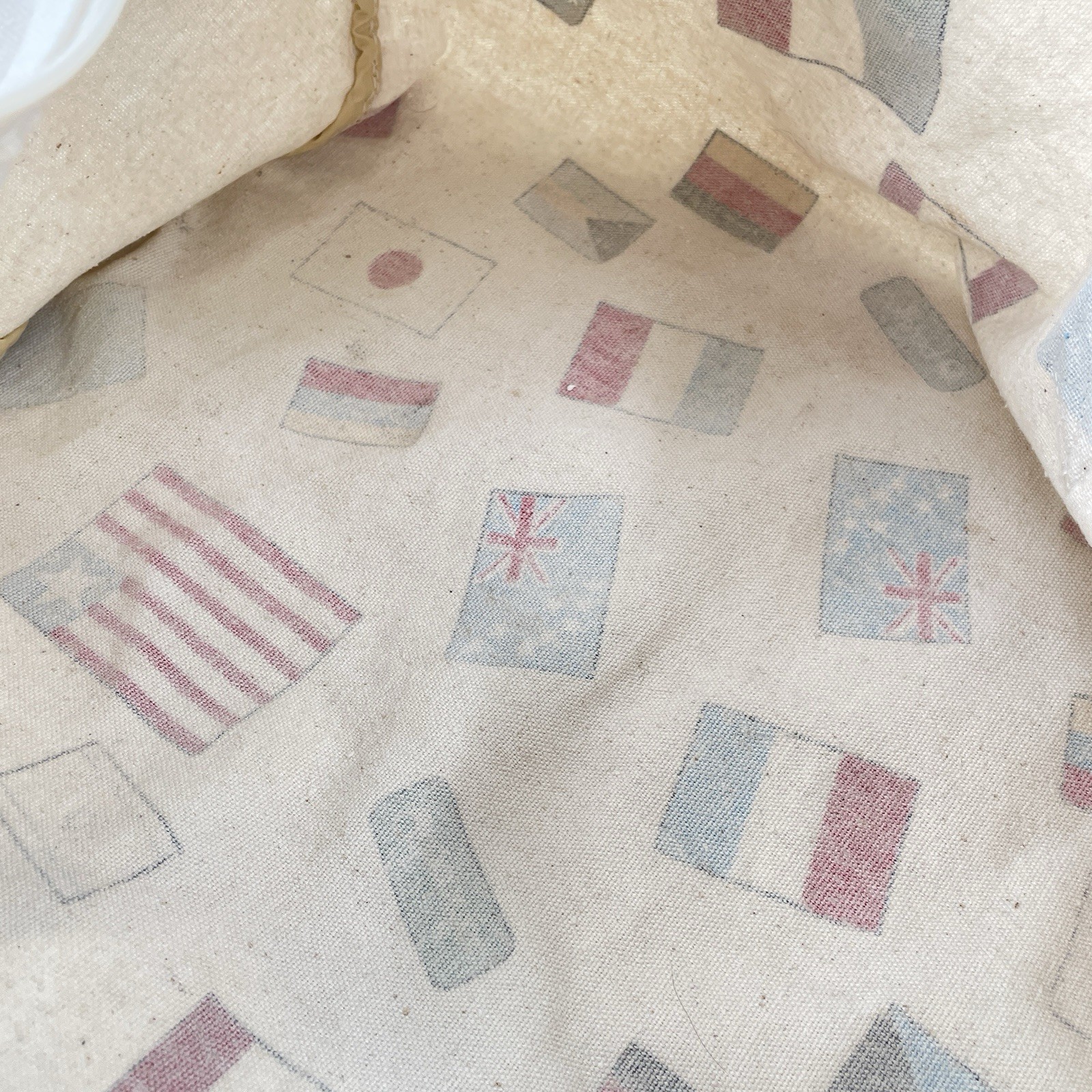 Rare Vintage 80s Benetton Olympic Global Country Flag Print Small Duffle Bag