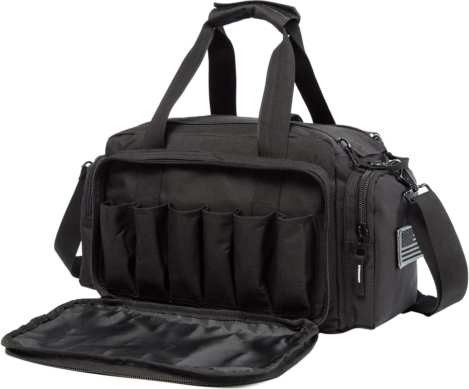 AIRTTUZ Range Bag | Gun Range Duffle Bag for Handguns and Ammo,USA Flag Patch…