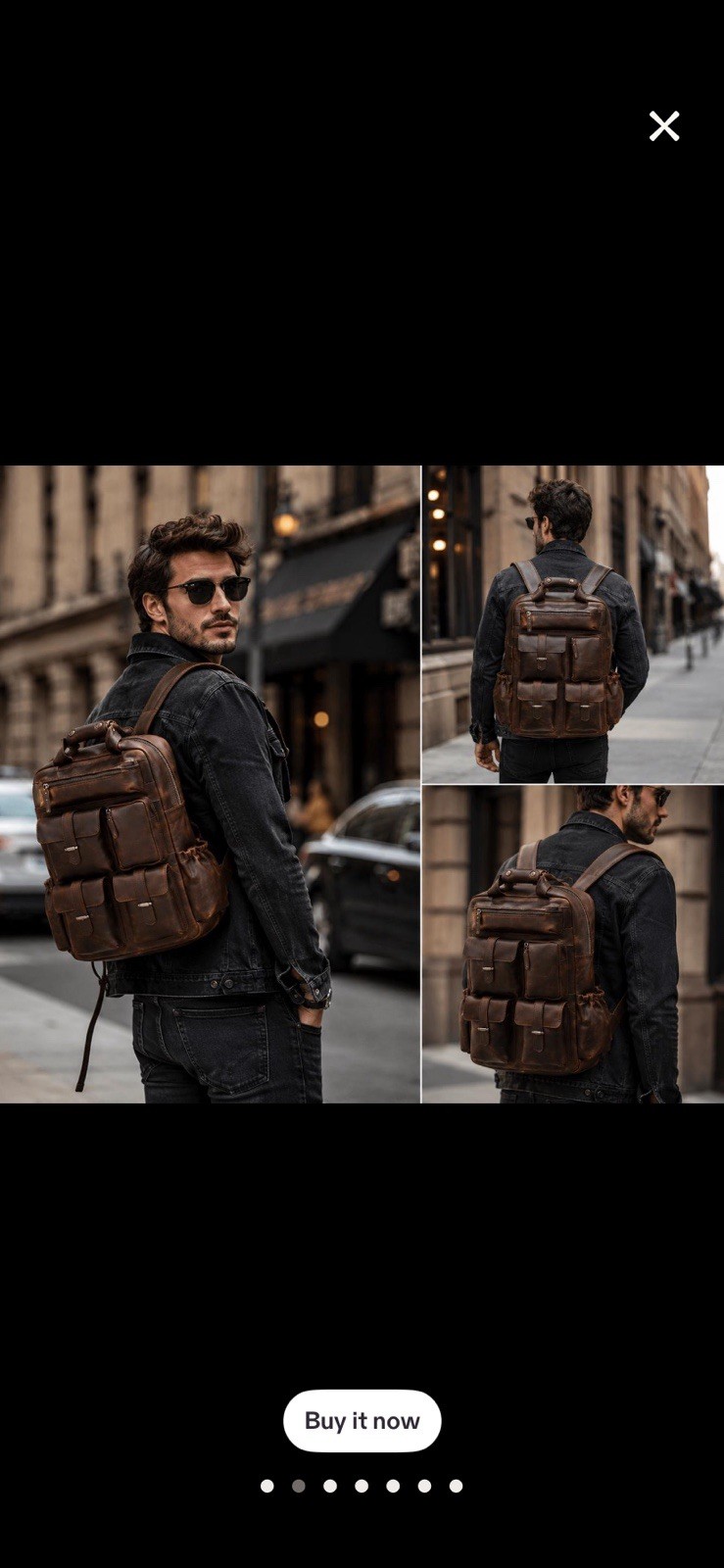 Crazy Horse Leather Backpack – Handmade Men’s Laptop Backpack |Custom NAme