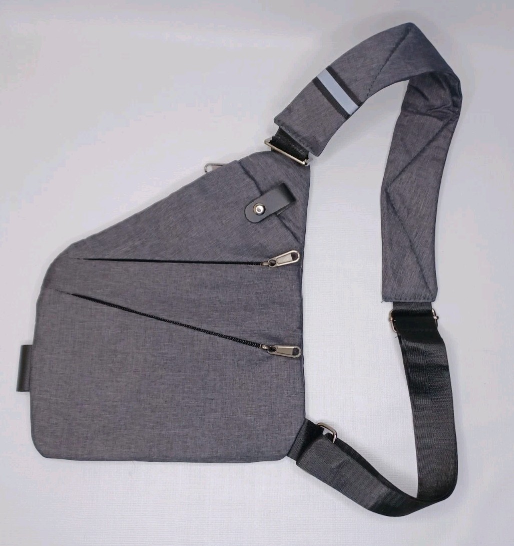 Unisex Crossbody Anti Theft Travel Bag For Women & Men Grey