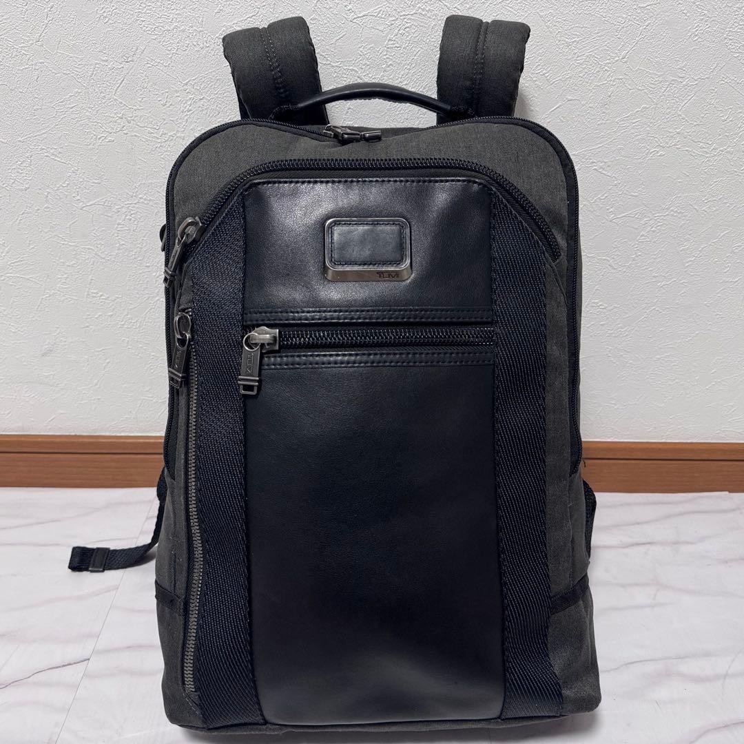 TUMI 232682GT3 Alpha Bravo Davis Backpack Gray Black Nylon Leather Laptop Japan