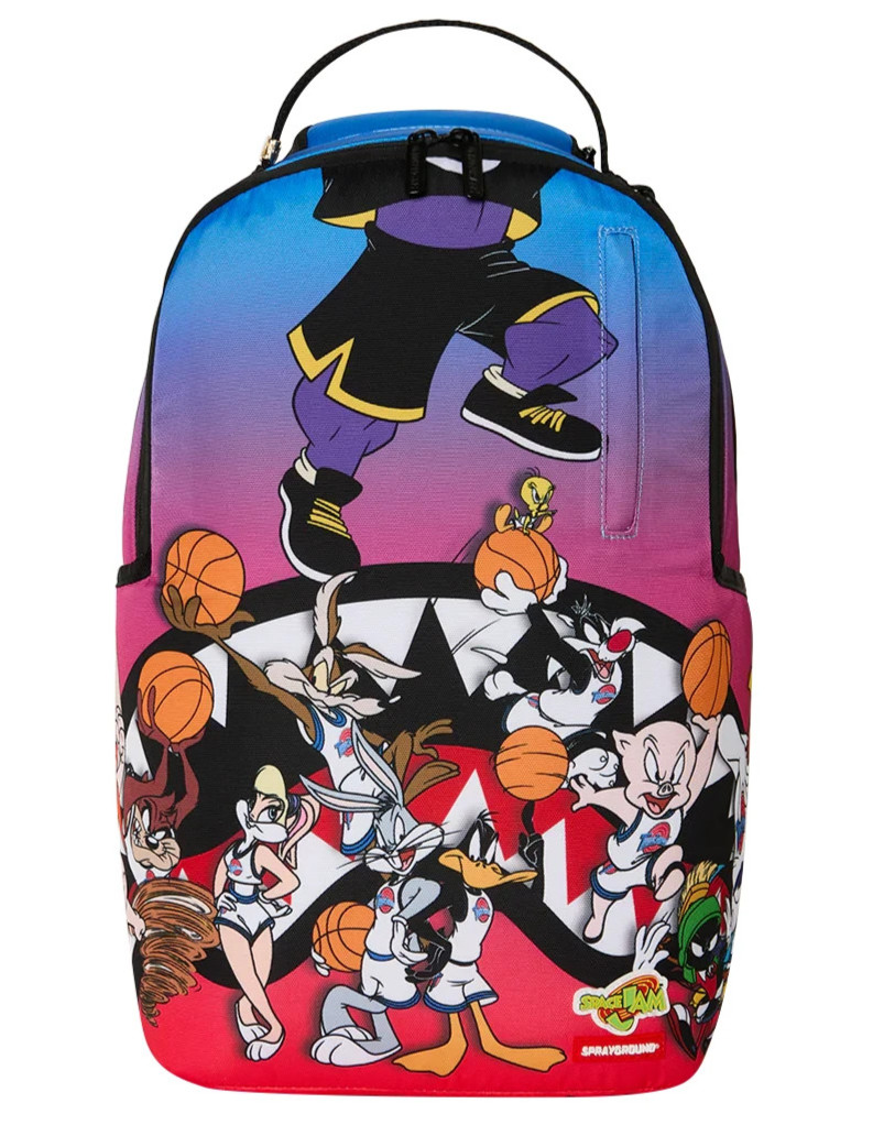 Sprayground SPACE JAM Slam Dunk Backpack🔥New Black Bookbag Kids School Bag