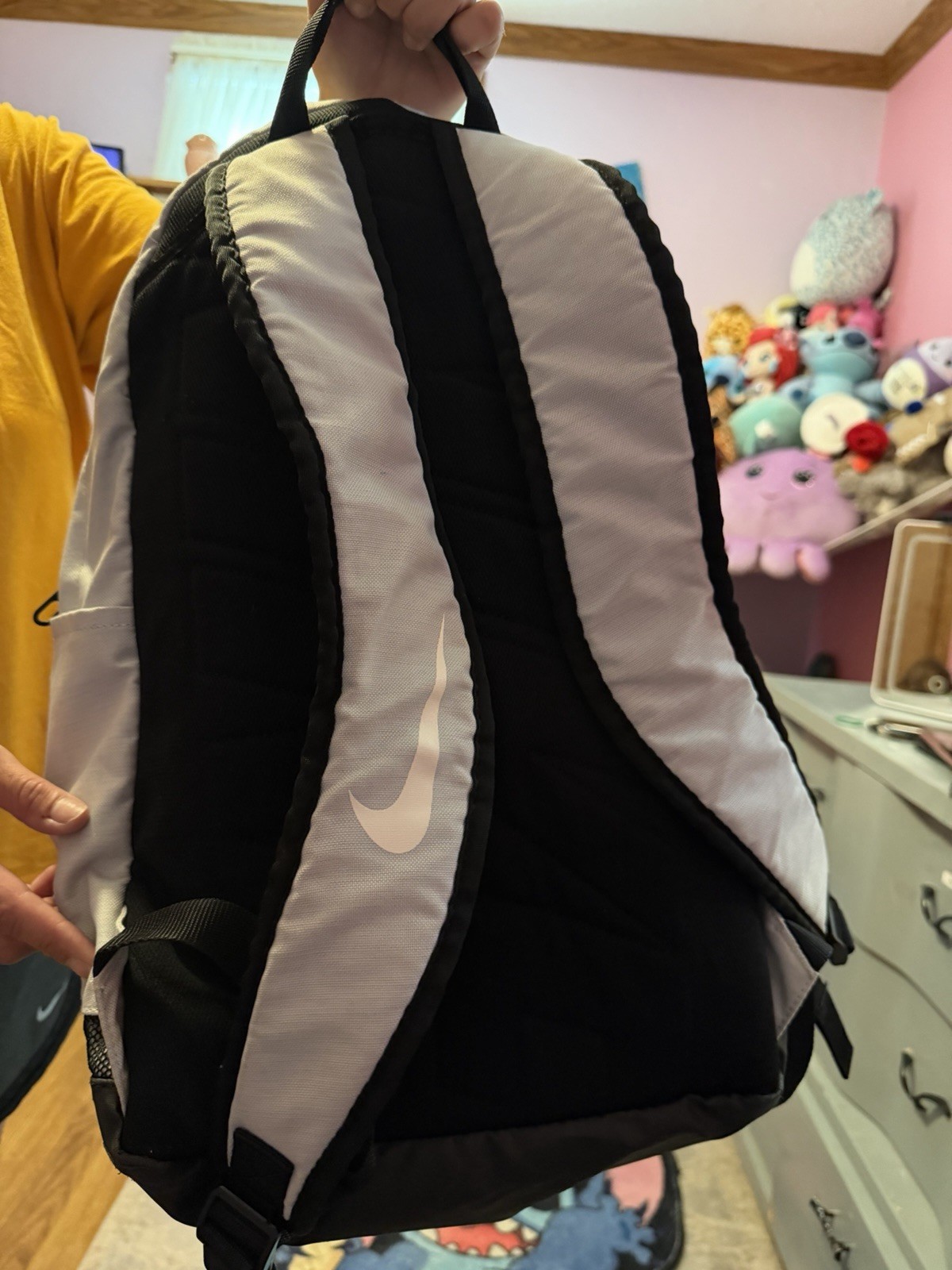 Nike Gray/Black Medium Backpack Zip Closure w/ Inner & Outer Pockets Travel