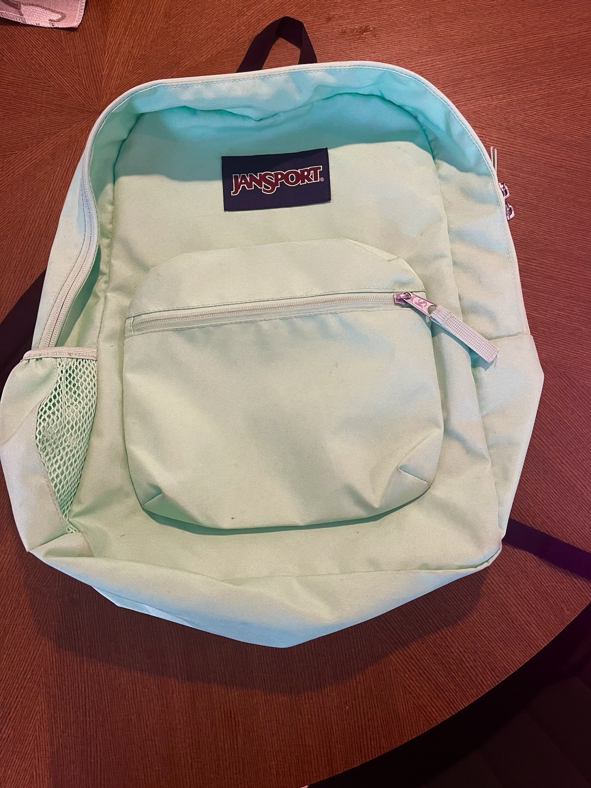 Jansport Mint Green Standard Size 2 Zip Compartments Backpack See Description