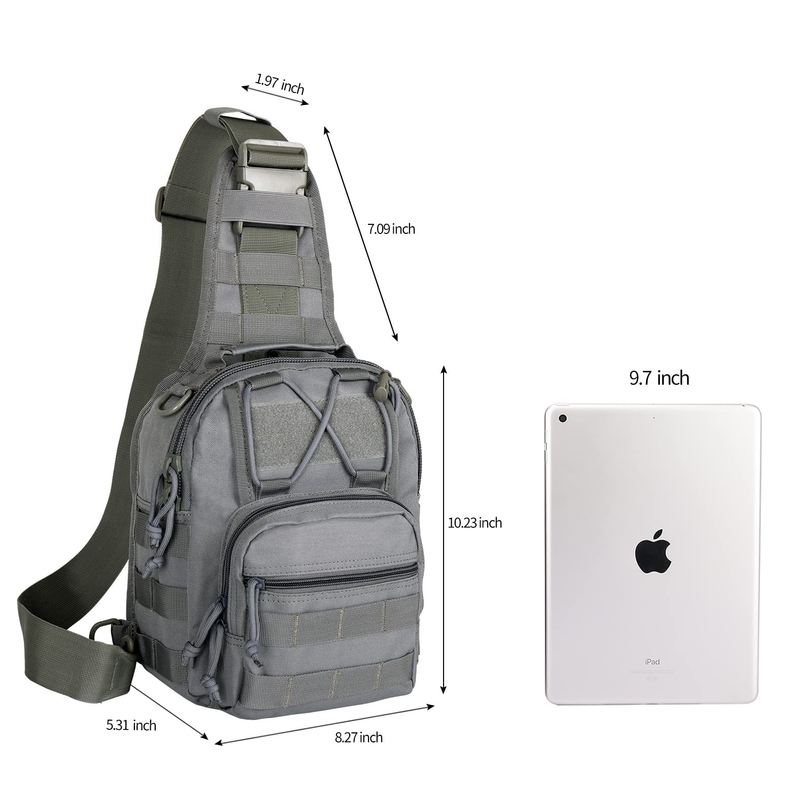 Tactical Backpack1000D Waterproof Military Backpack/CCW Bags Sling Bag Tactic…