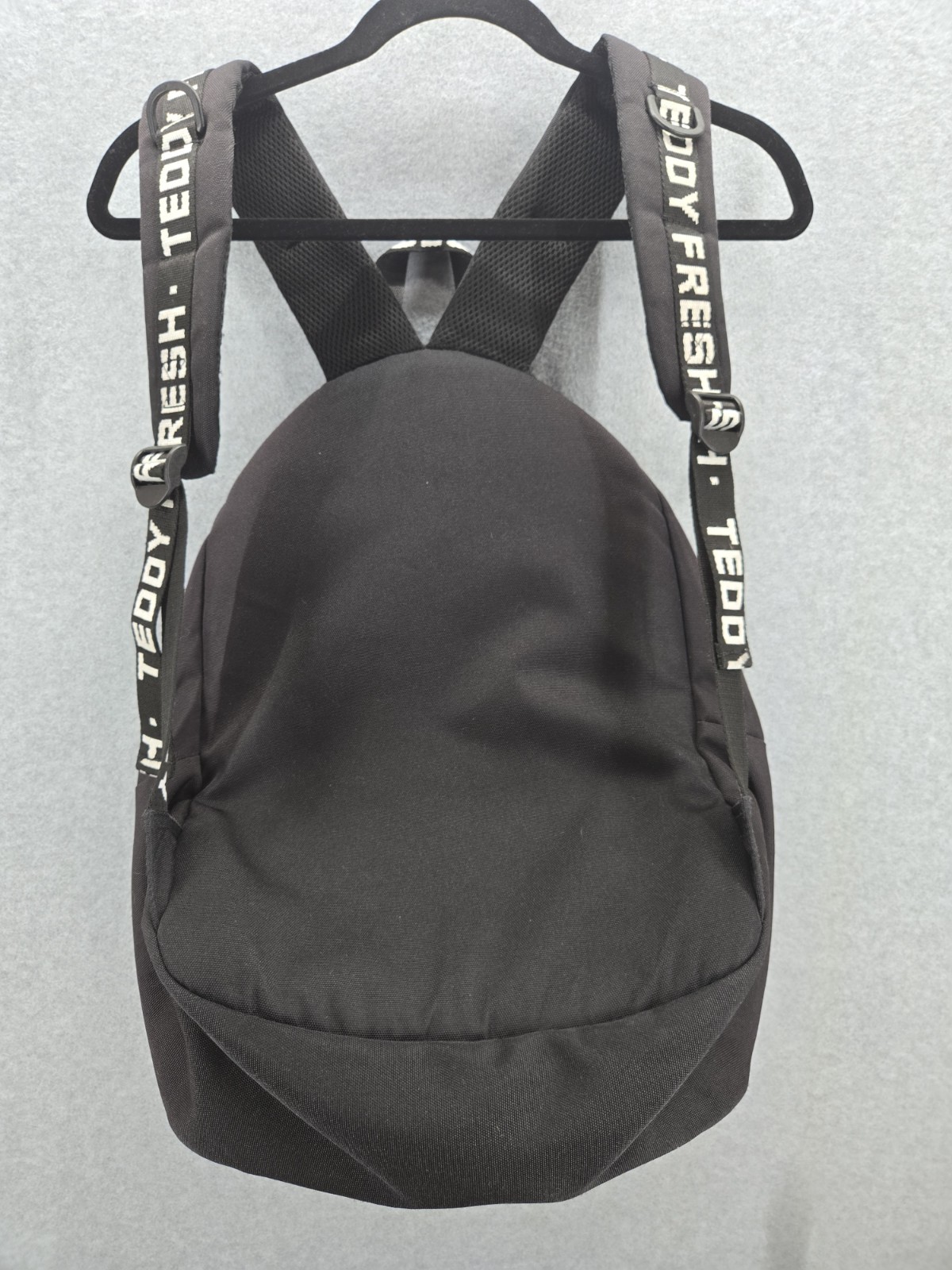 Rare Teddy Fresh Large Backpack Black Bag Bookbag Laptop Zippered 16×15 Apprx.