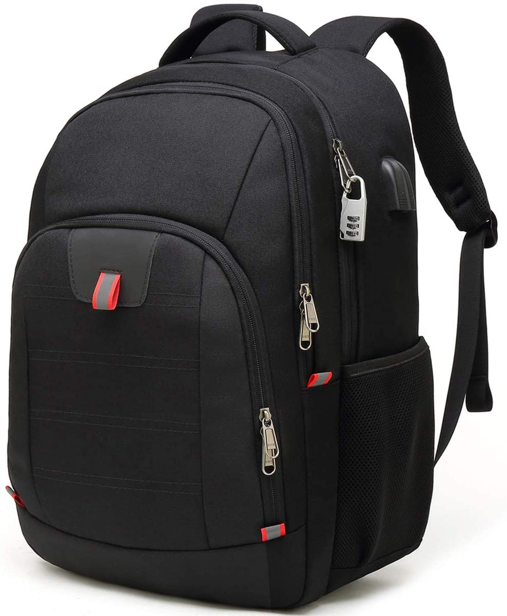 17 Inch Extra Large Laptop Bag Durable Backpack Anti-Theft Water Resistant Black