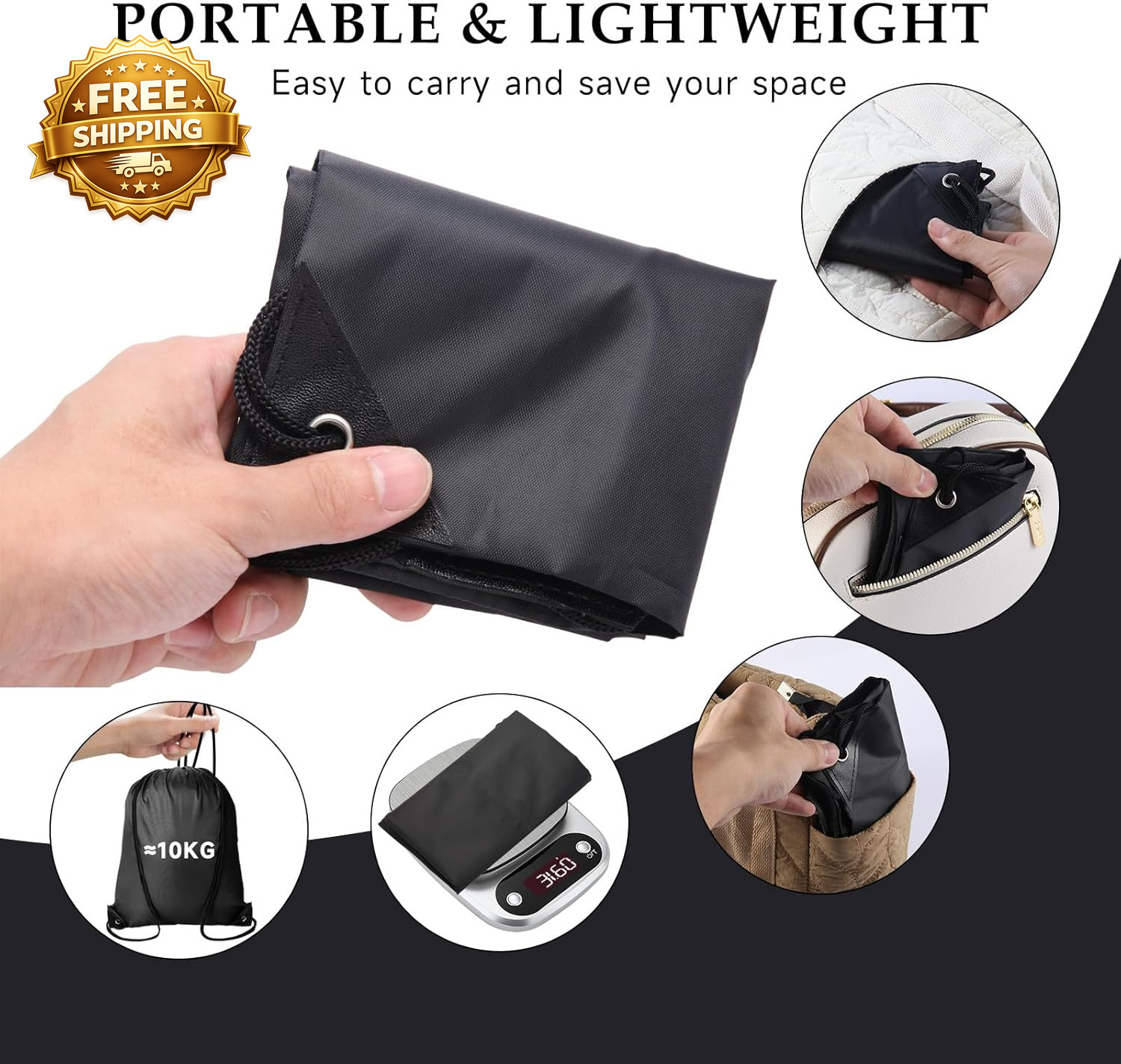 6Pcs Black Drawstring Backpacks Bulk String Bag Cinch Sack Pack Storage Knapsack