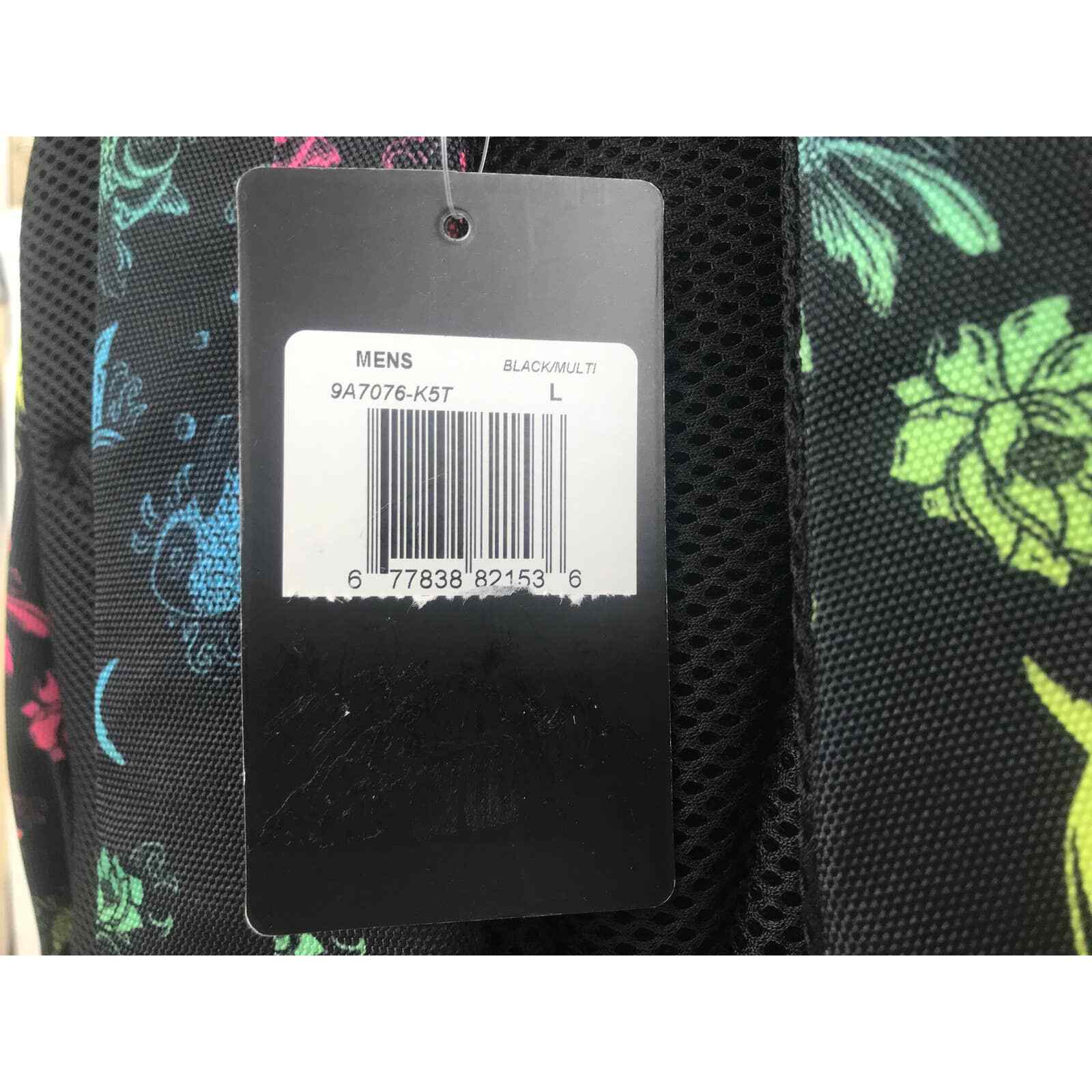 Hurley black ocean theme school backpack book bag New