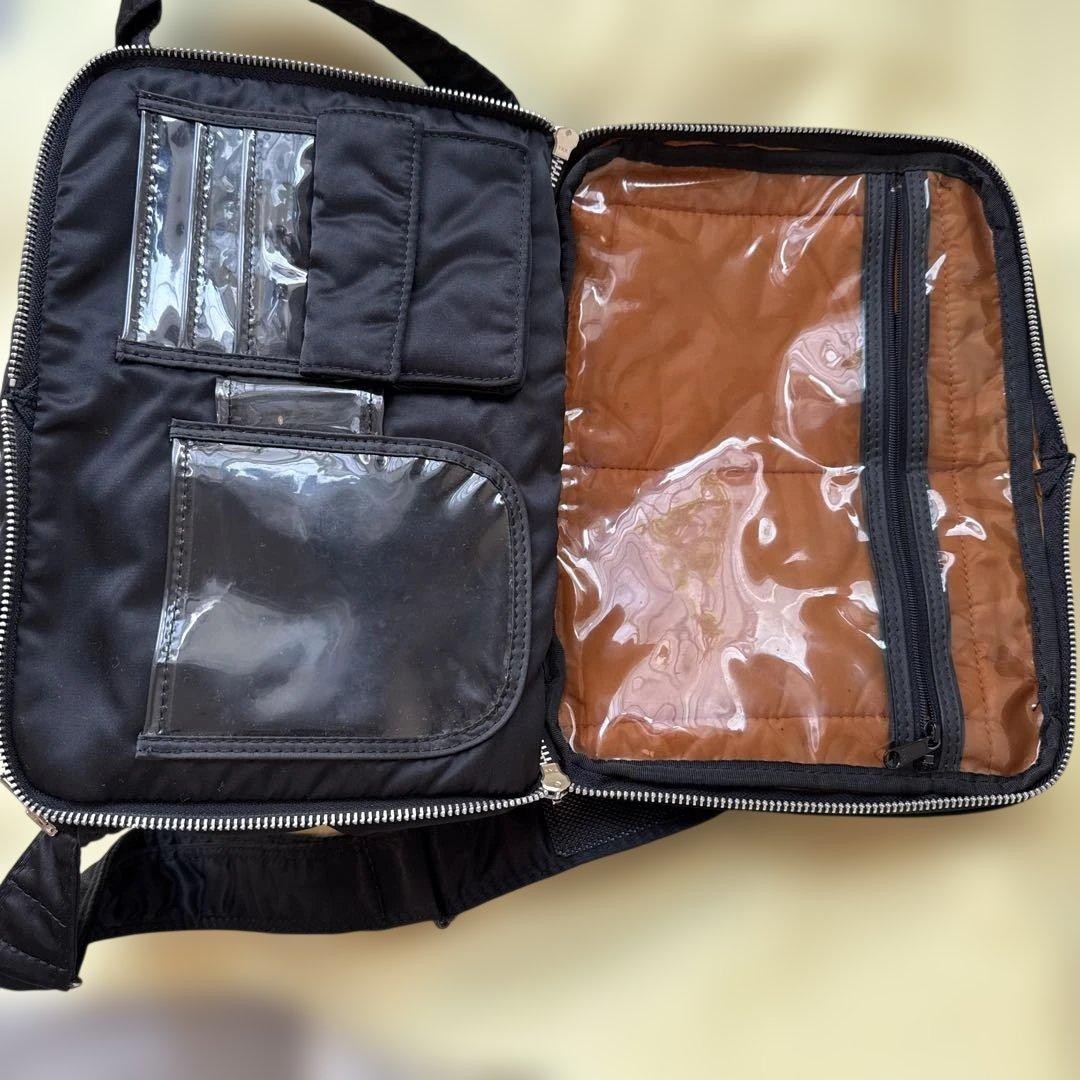 PORTER Yoshida 2Layer Shoulder Bag L Crossbody Black MADE IN Japan Authentic