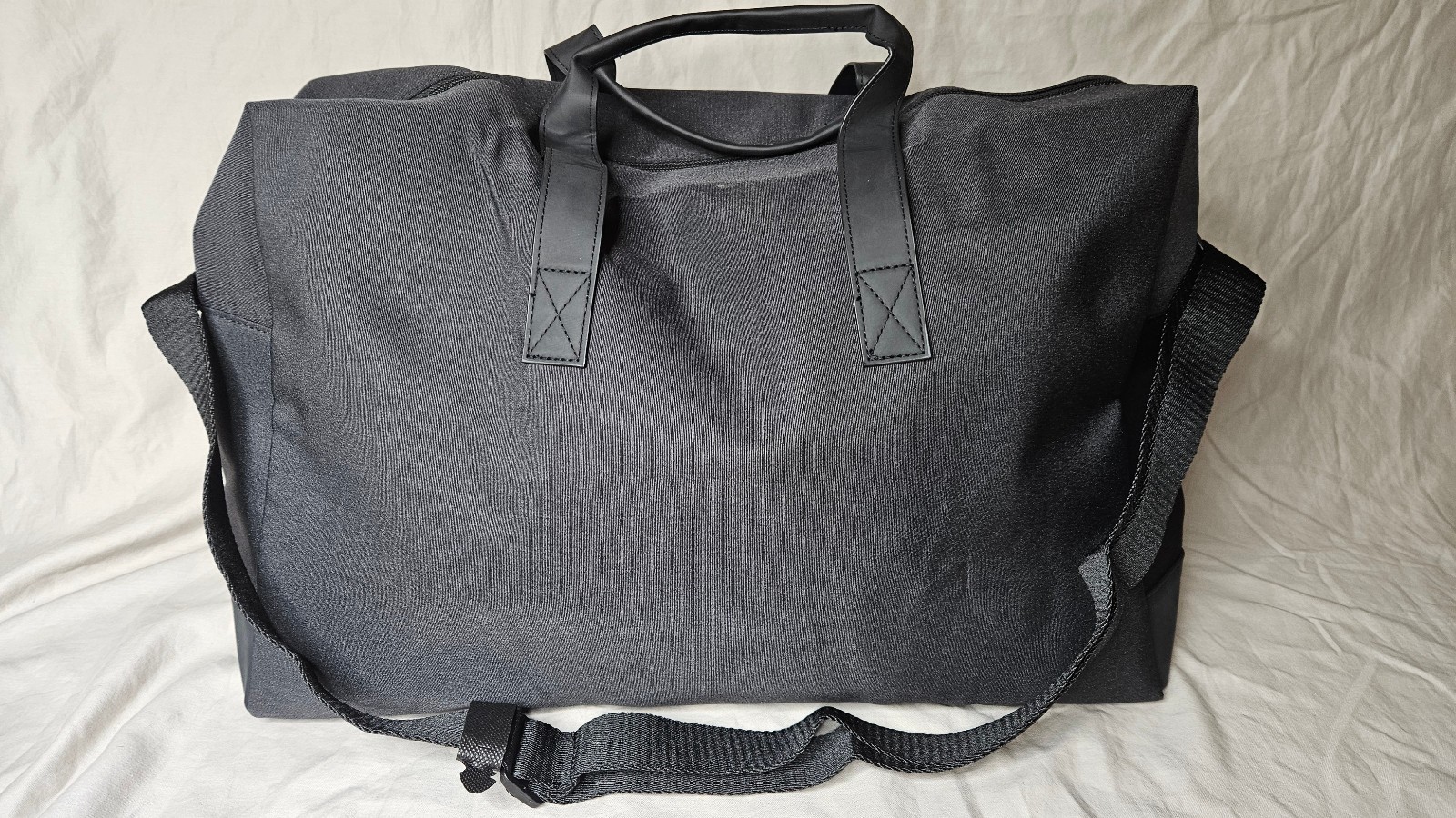 Azzaro Parfums Weekender Gym Overnight Duffle Bag Black Canvas Travel Carry On