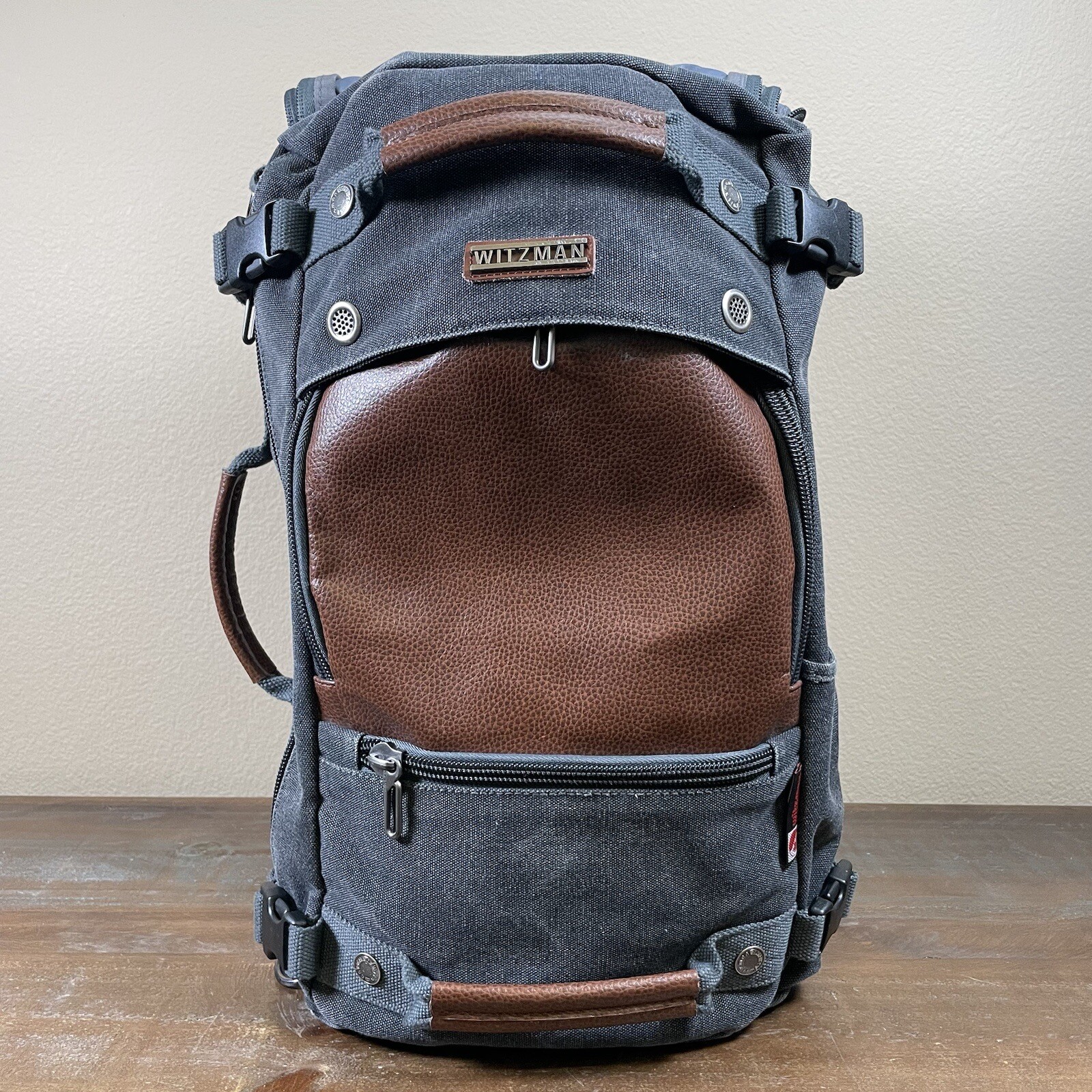 Vintage WITZMAN Canvas Travel Backpack Briefcase Luggage Rucksack EDC