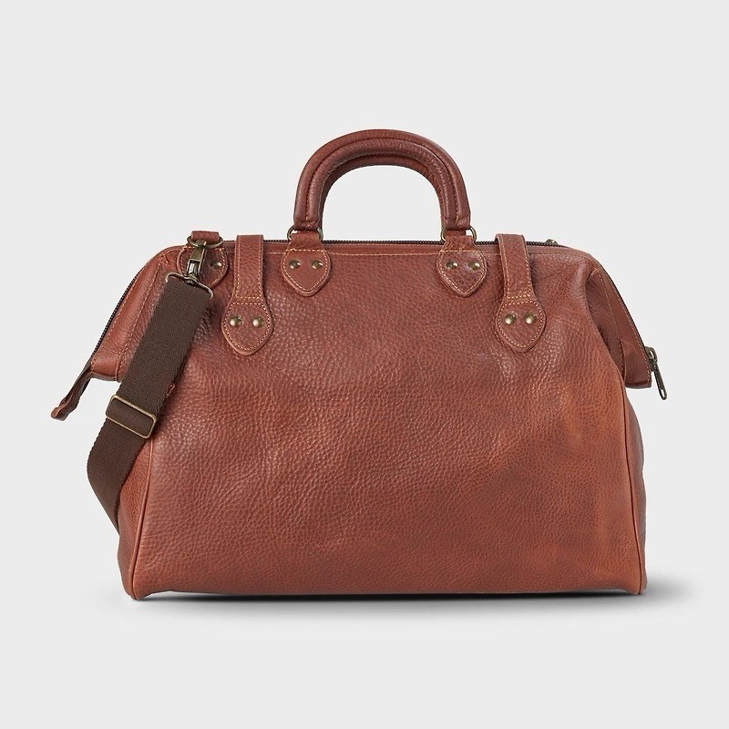 Duluth Trading Co Lifetime Leather AWOL Bag- Brown