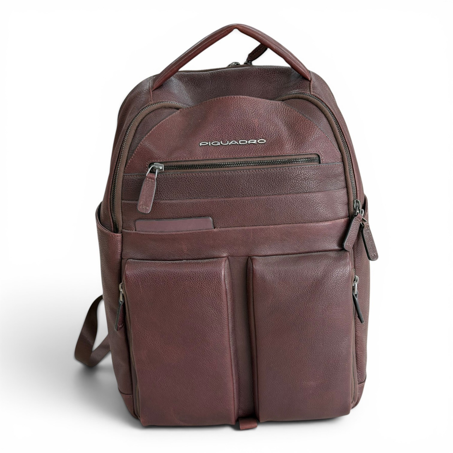 PIQUADRO men’s backpack leather backpack with computer made in Italy notebook