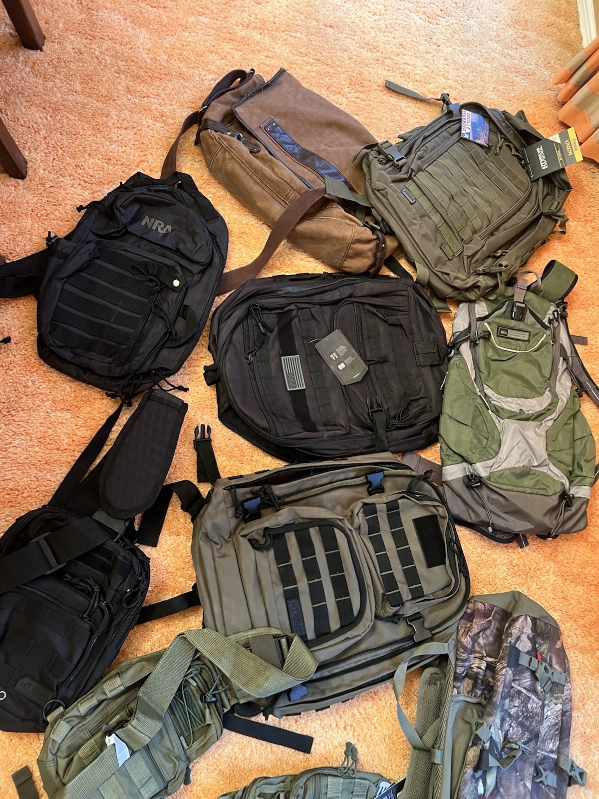 Backpacks + More, all New, $49 each two for $79