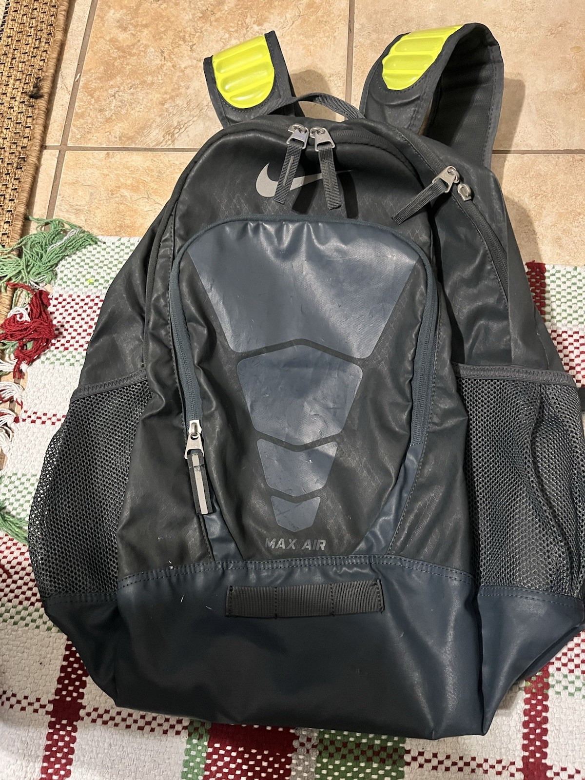 Nike Max Air Gray Large Backpack Unisex Pre-owned