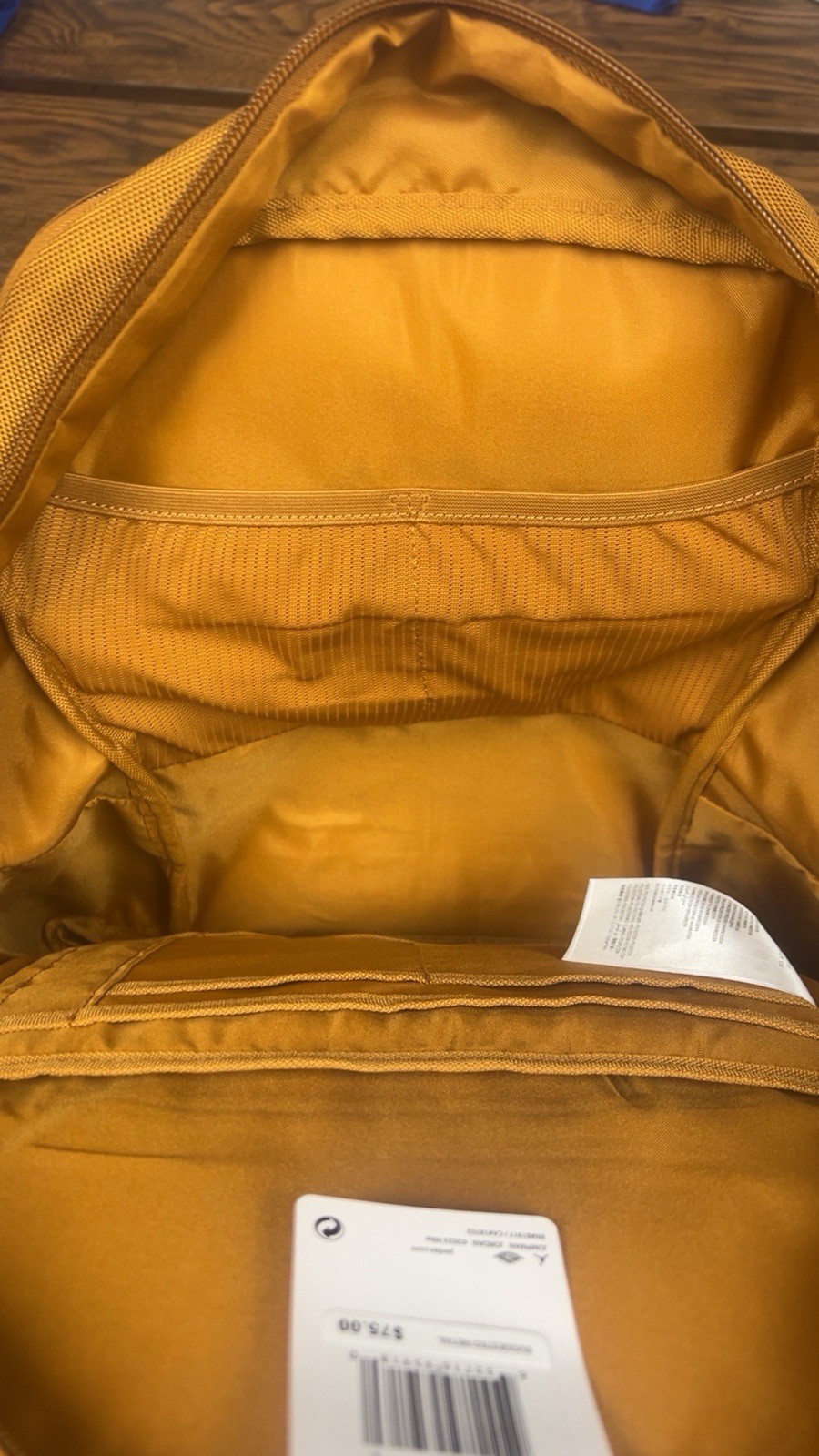 Jordan Jumpman Desert Ochre Large Backpack Adjustable Strap Inner Outer Pockets