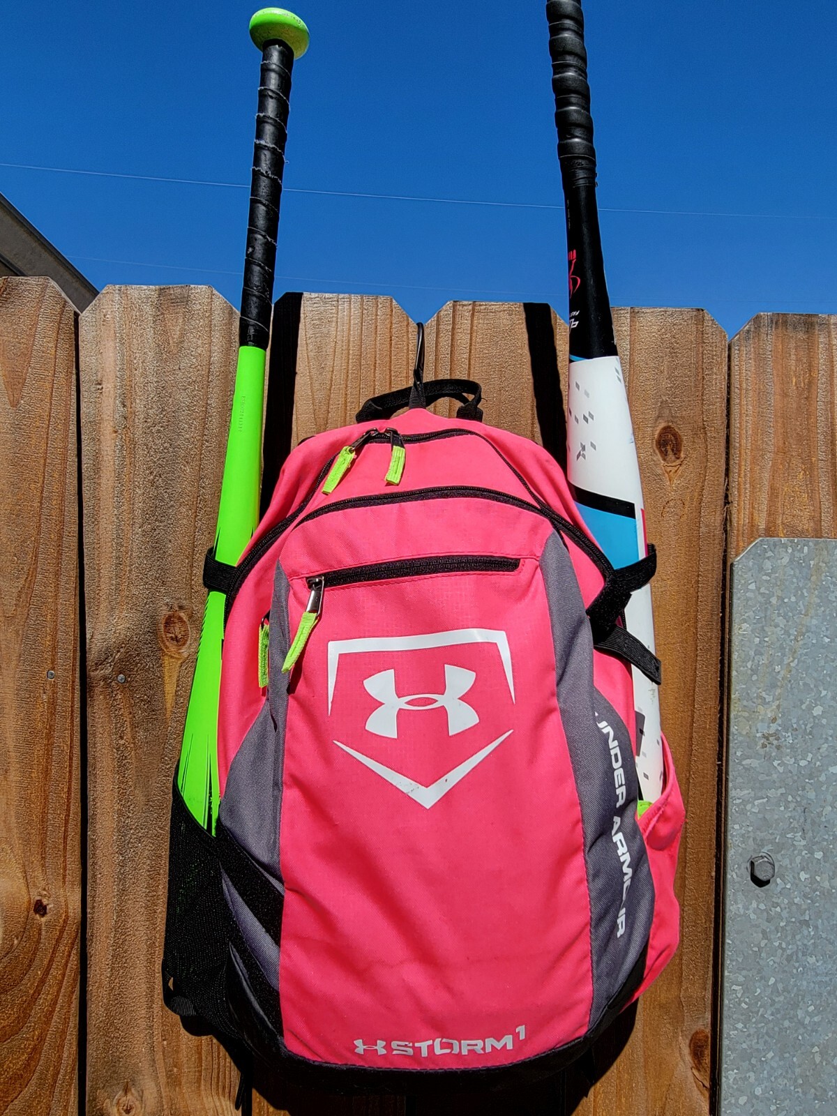 Under Armour Storm Pink Backpack Dugout Bat Bag Plus Accessories See Description