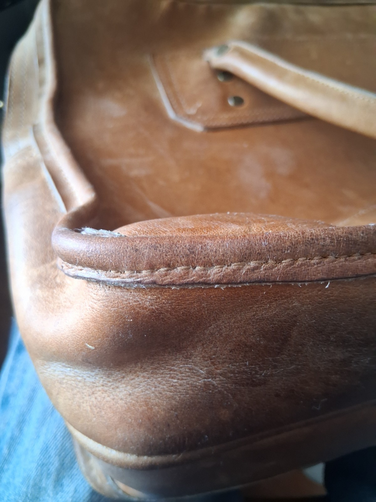 Orvis Briefcase Satchel Bag Brown Leather Vintage Gokey Style