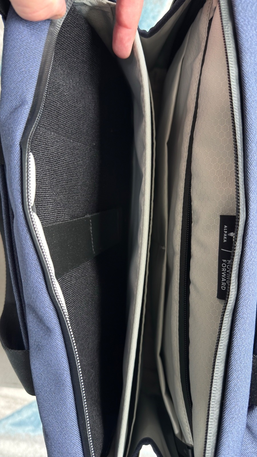 New Alpaka Elements Tech Brief Pro Laptop Bag Blue | Waterproof Axoflux