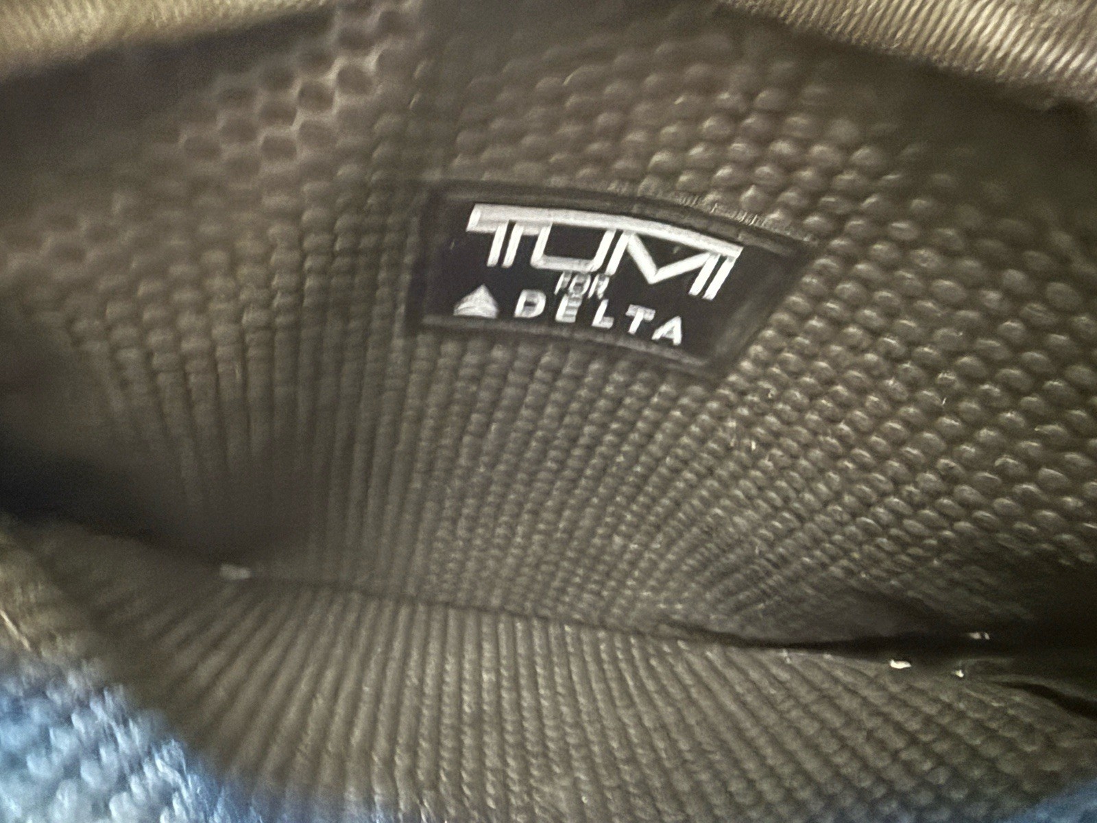 Tumi For Delta Two Tone Gray Zip Travel Pouch Toiletries Cosmetic Bag