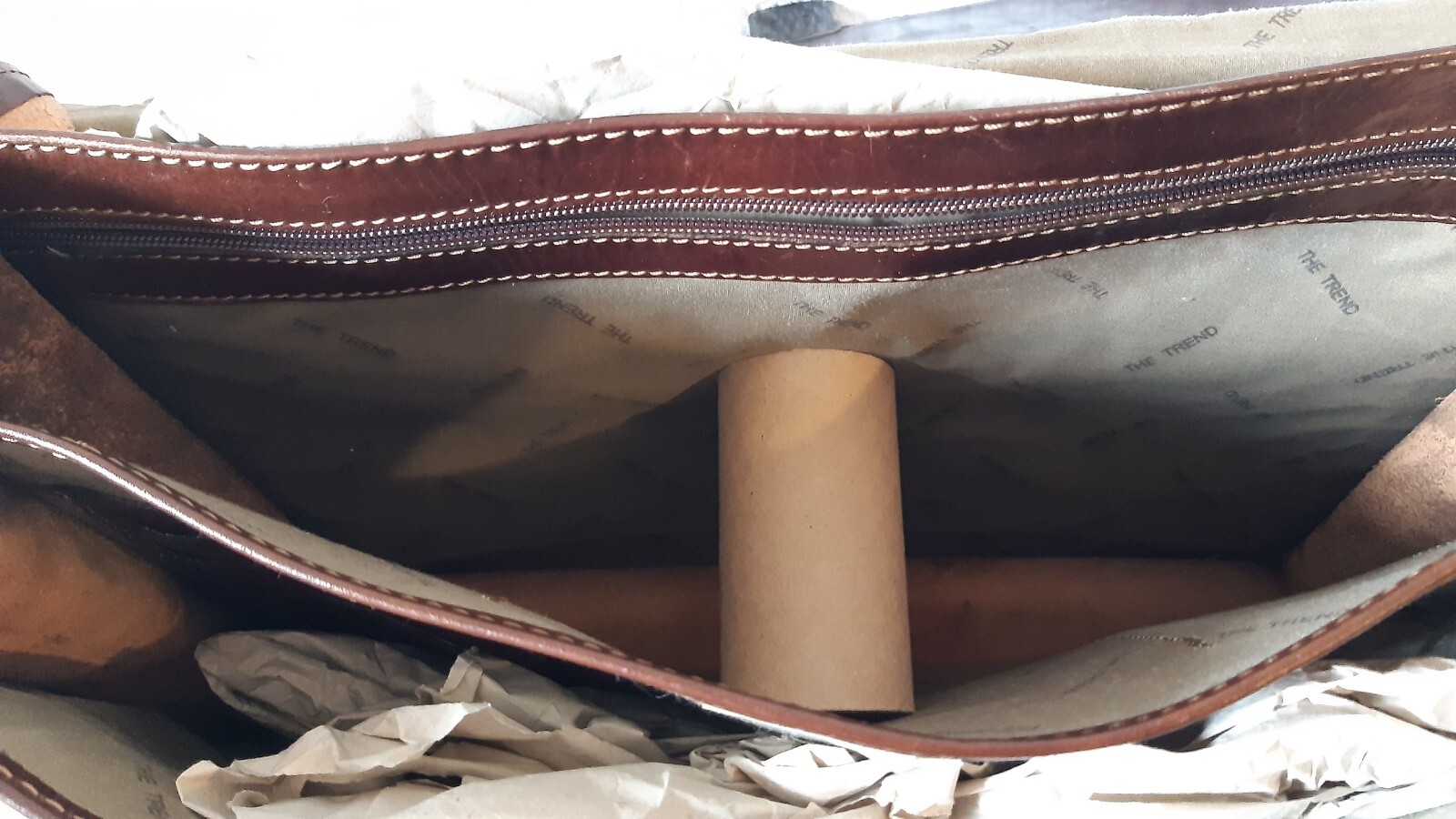 leather document bag. Vintage, brand The Trend made in Italy. 44×32 cm