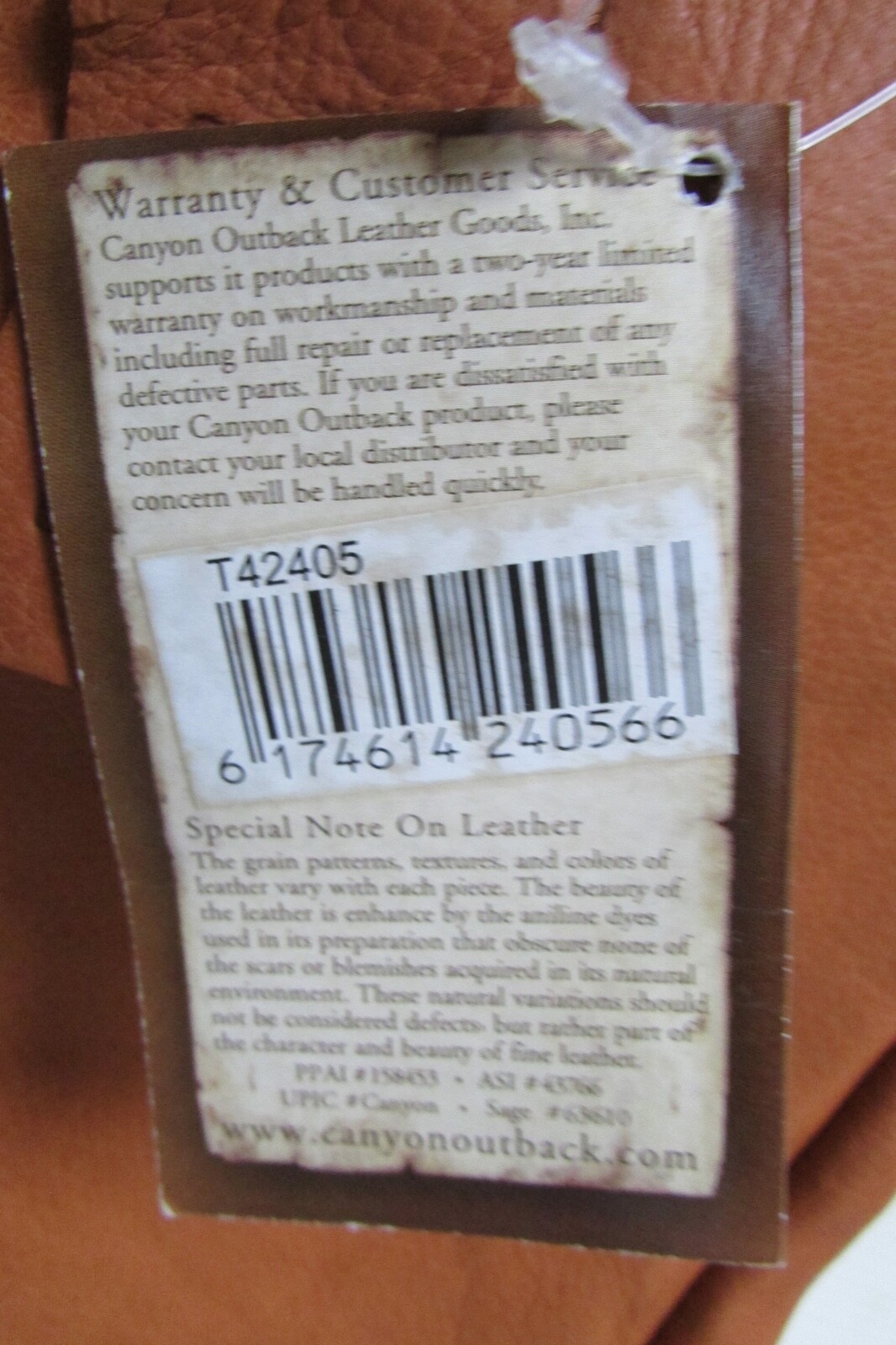 Canyon Outback Time Warner Cable Embossed Genuine Leather Toiletry Travel Bag