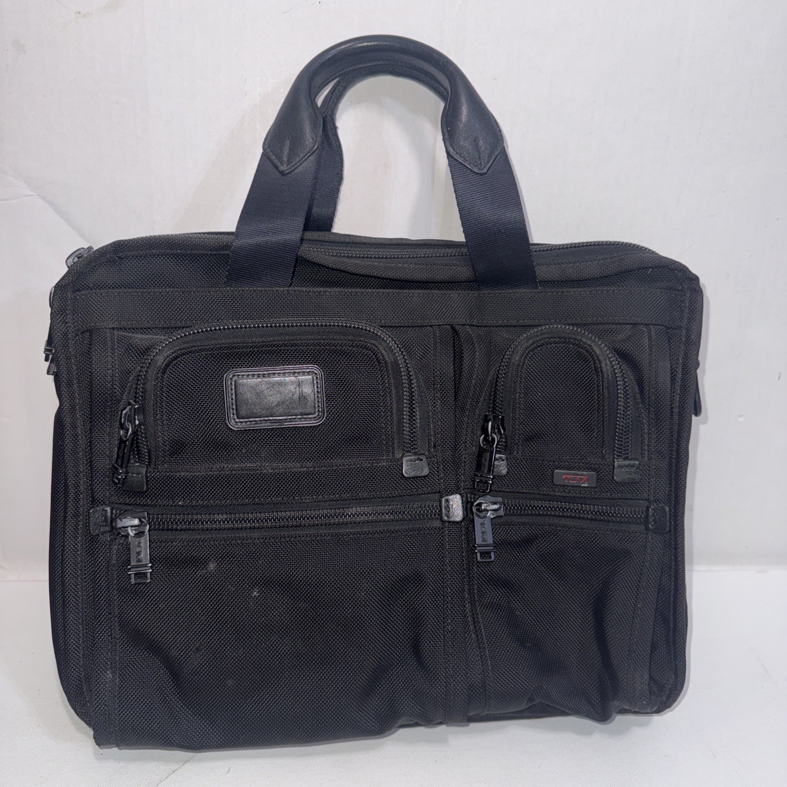 Tumi Alpha 3 Black Ballistic Nylon Designer Expandable Organizer Laptop Brief