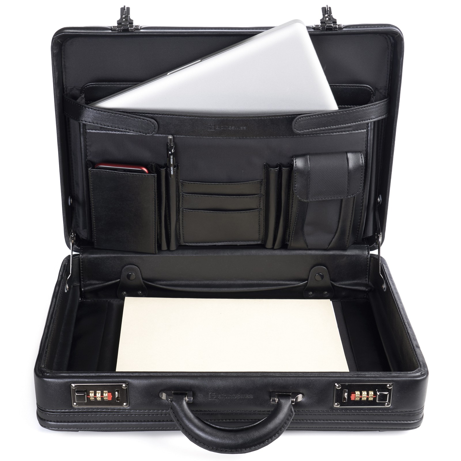 Alpine Swiss Mens Briefcase Hard Side Business Case Expandable Attache Case For