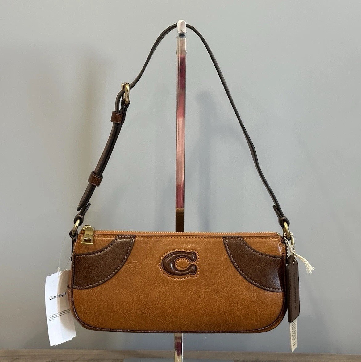 Coach Coachtopia Bowling Small Shoulder Bag Upcrafted Leather/Tan/Saddle CFB01