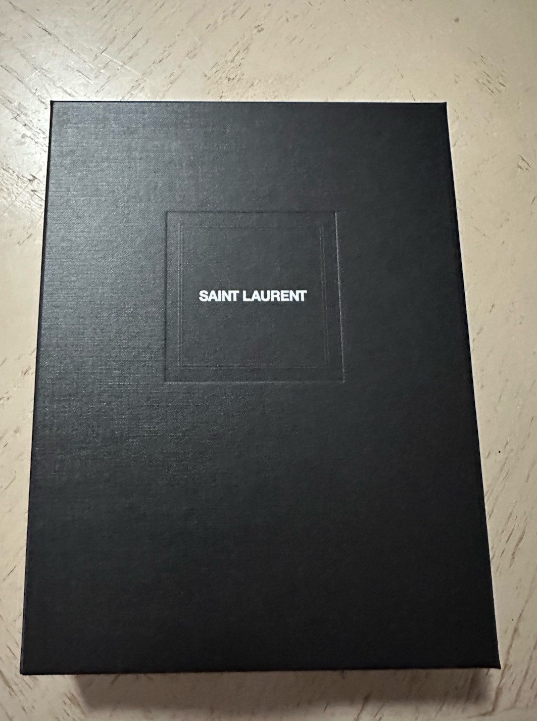 New Saint Laurent SID flat crossbody bag in antiqued lambskin Black 581697