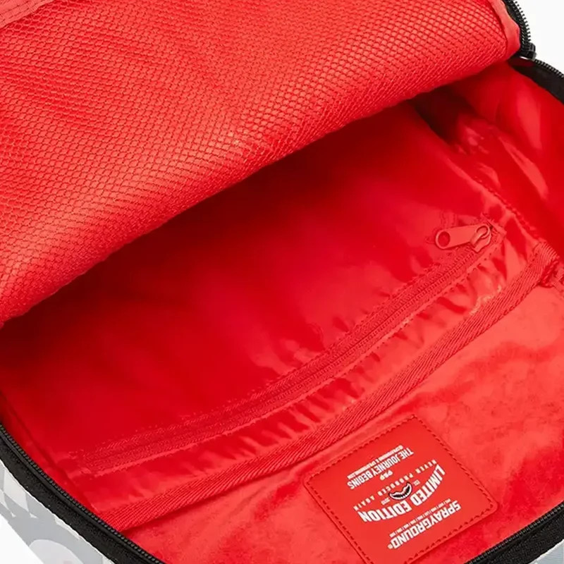 Sprayground Split Rose Cream Backpack🔥New Black Bookbag School Travel Bag