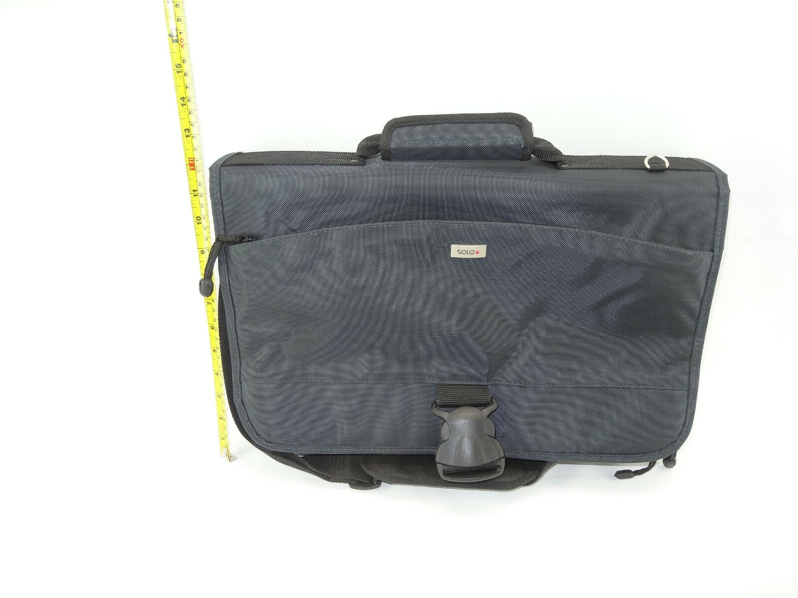 SOLO MENS DARK BLUE SHOULDER MESSENGER SCHOOL WORK TRAVEL BRIEFCASE BAG