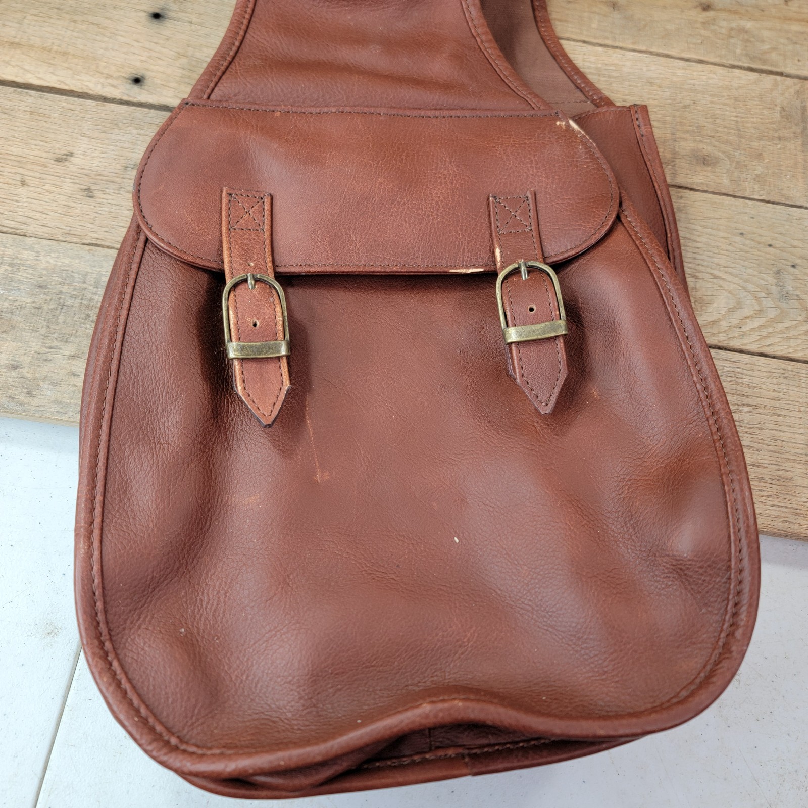 Scully Mens Wah Maker Classic Saddle Bag Brown Western Horse Tack