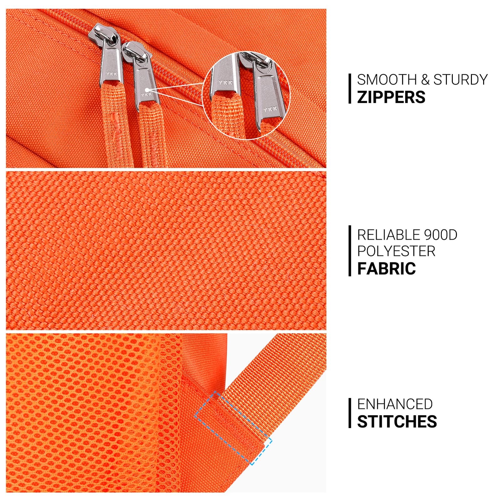 Tangerine Water Resistant Travel Backpack for College Bookbag 26 Liter