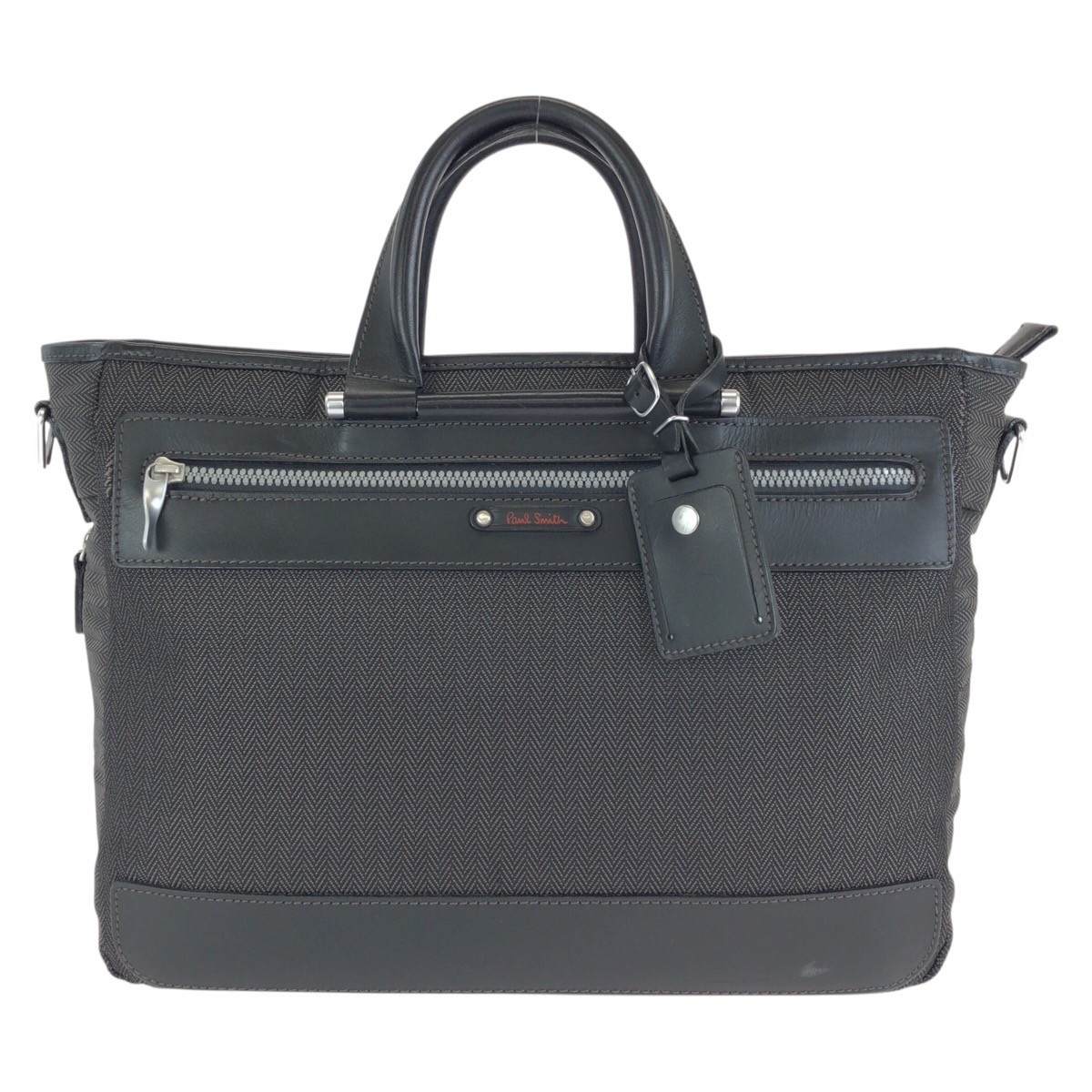 Paul Smith Herringbone Software Collection Business bag Black polyester