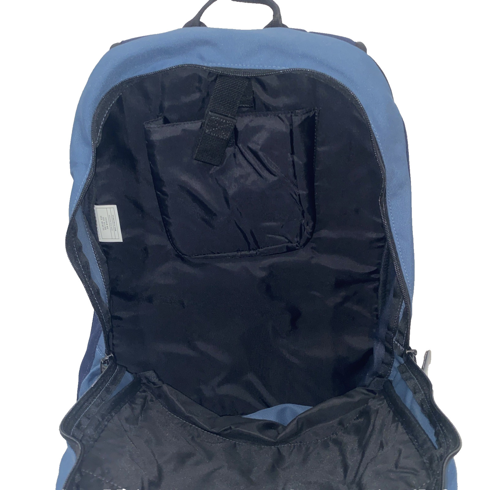 Nike Blue And Black Backpack With Handle 2 Zippers W/audio Pocket Large 28Liter