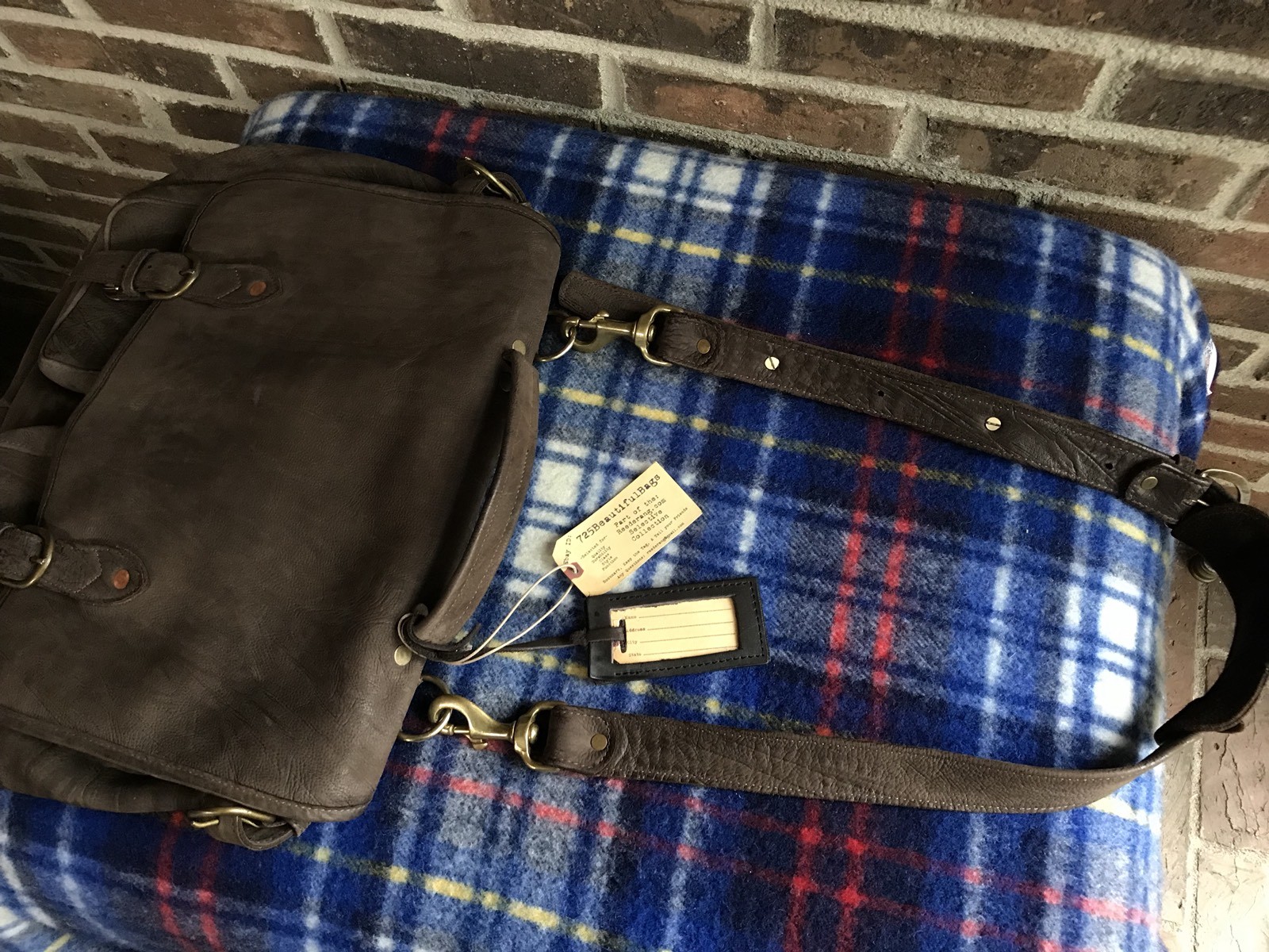VINTAGE BASEBALL GLOVE LEATHER ONE-OF-A-KIND MACBOOK MESSENGER MAIL BAG R$1798