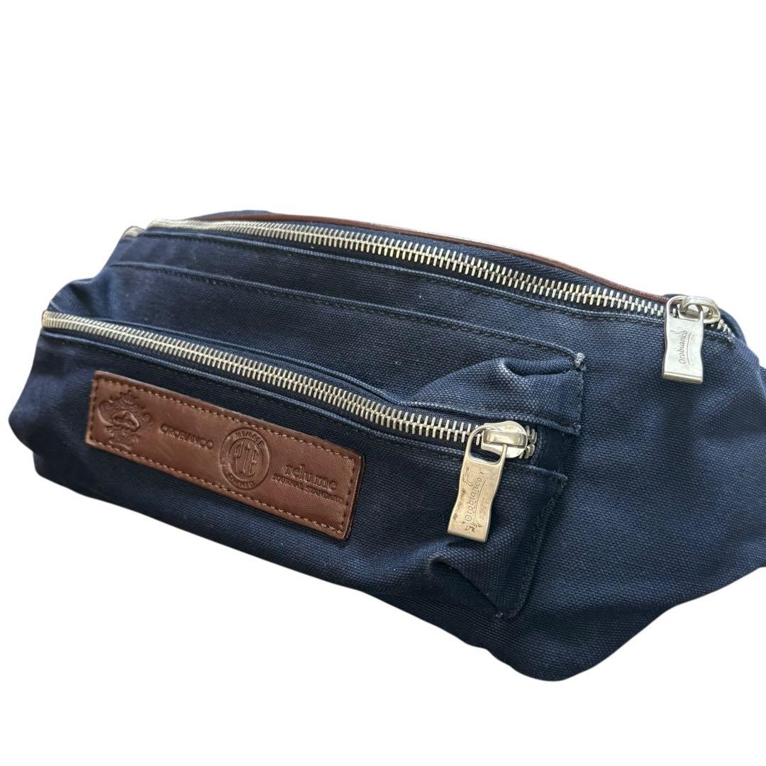 Orobianco Journal Standard Canvas Waist Bag Body Pack Used