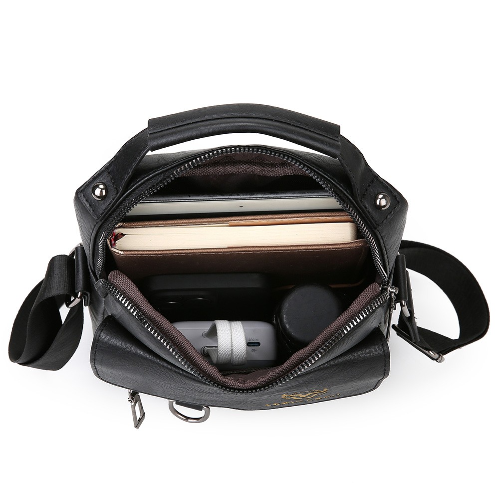 Men’s Handbag Business Shoulder Bag Leather Briefcase Crossbody Casual Fashion