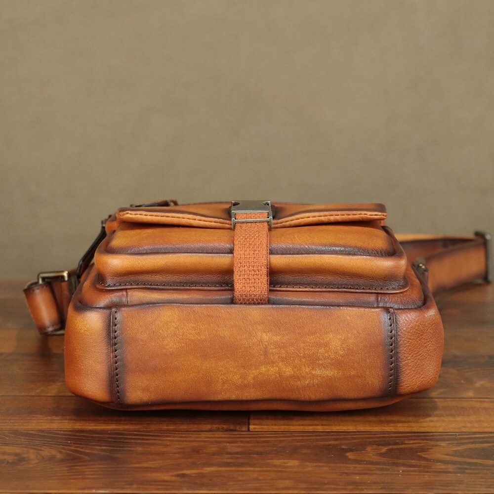 Genuine Leather Purse and Messenger Bag for Men Fashion Leather Shoulder Bags