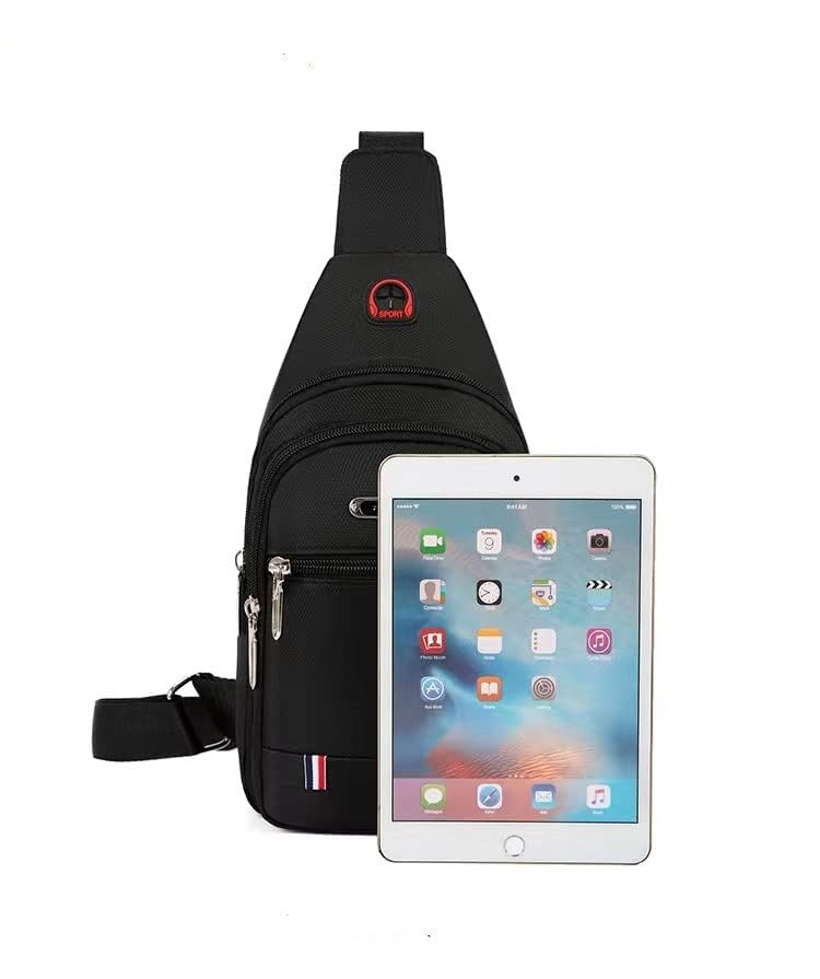 Men’s chest canvas leisure sports small backpack oxford cloth single shoulder…