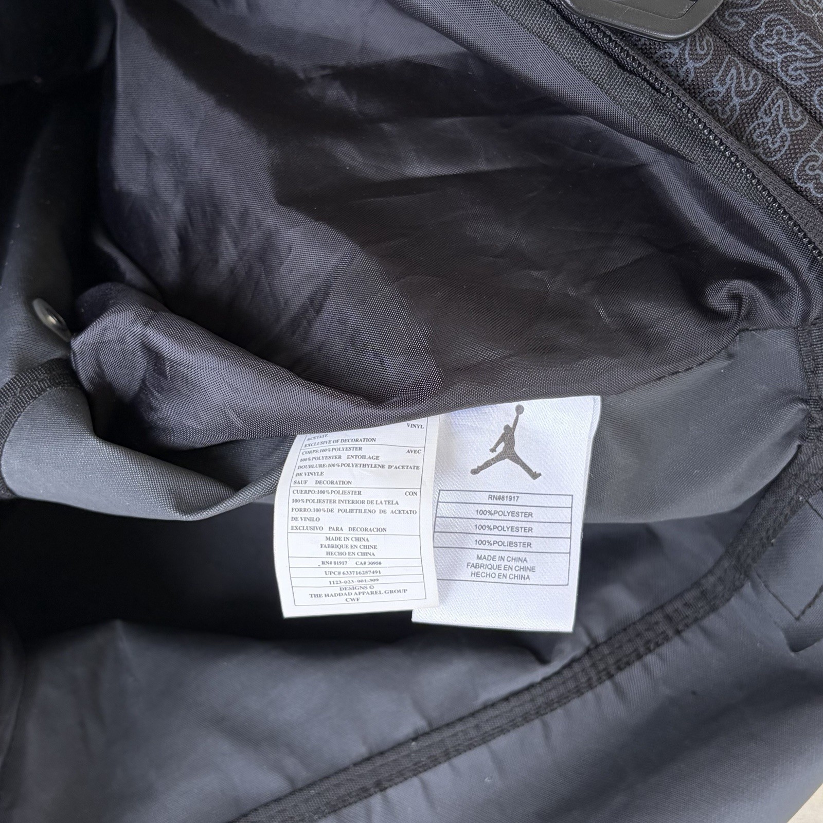Jordan Monogram 23 Duffel Bag Black Retro Vintage Gym Travel Shoulder Jumpman