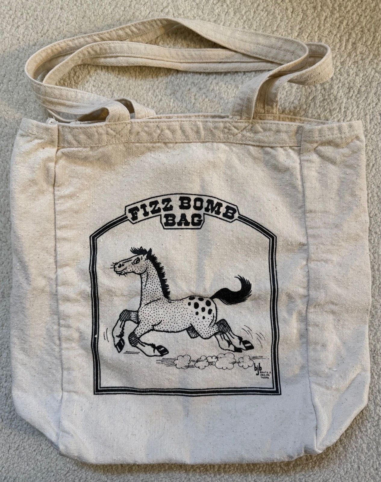 Canvas bjb Fizz Bomb Horse Bag Saddle Bags ApHC Chief Joseph Trail Ride Tote