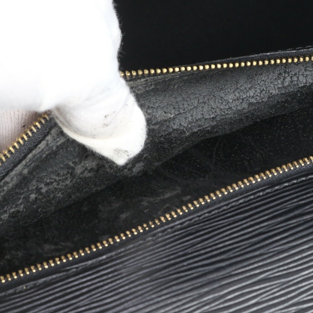 LOUIS VUITTON Epi Serviette Ambassador Briefcase Business Bag Black 40x30x4cm