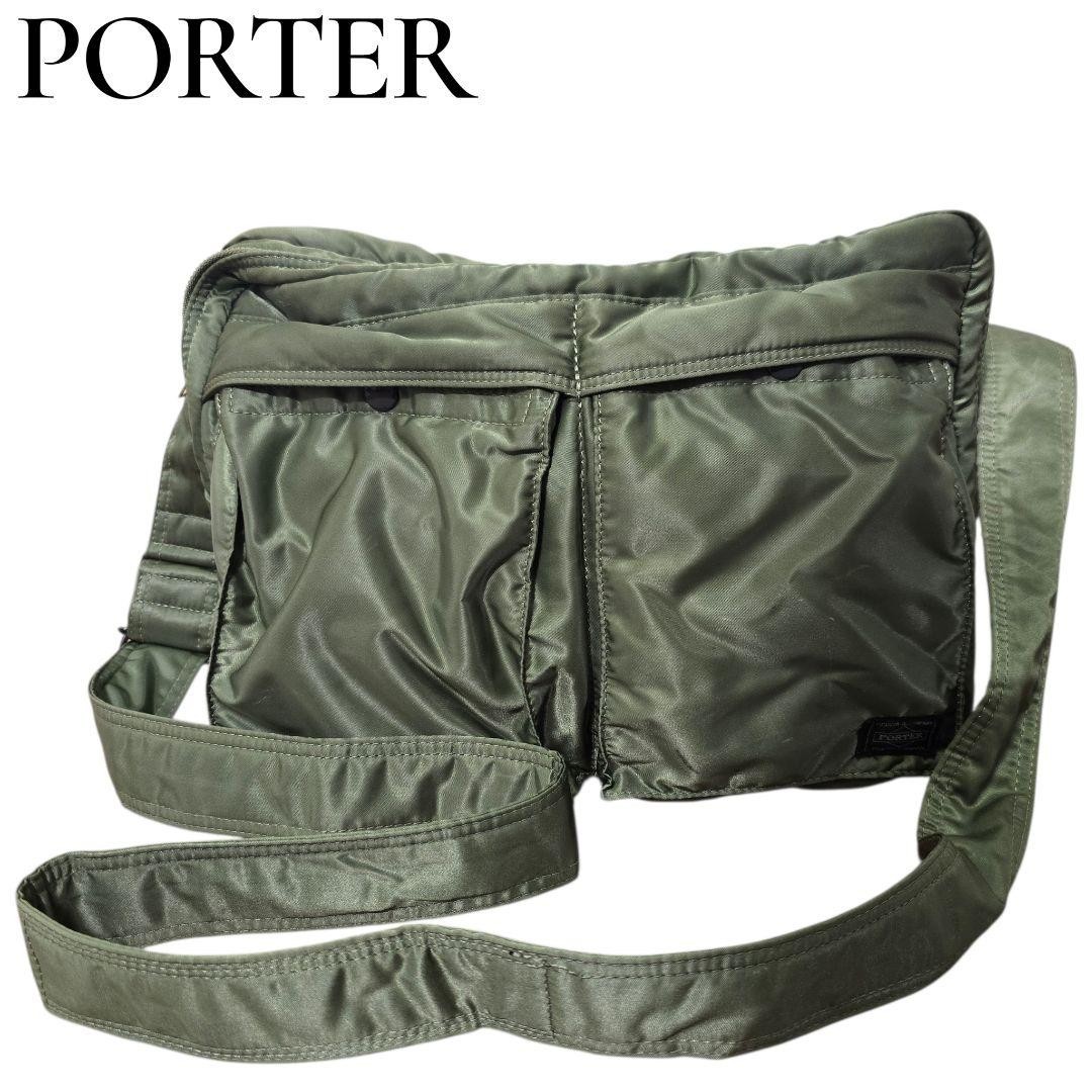 PORTER YOSHIDA TANKER Shoulder Bag Sage green Japan Authentic